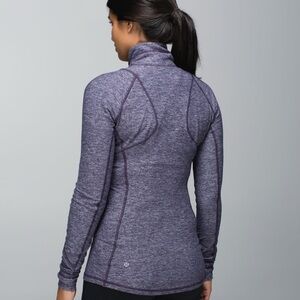 LULULEMON / Quarter Zip Pullover Long Sleeve Top Heather Purple  / Size 6 / EUC